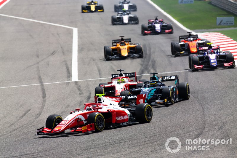 Sean Gelael, PREMA RACING, Sergio Sette Camara, DAMS and Mick Schumacher, PREMA RACING 