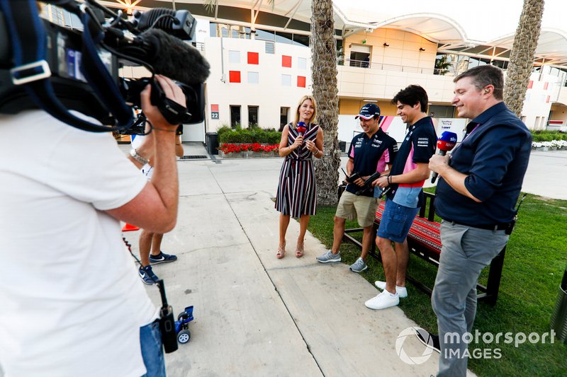 Rachel Brooks, Sky TV, Sergio Perez, Racing Point, Lance Stroll, Racing Point and David Croft, Sky TV