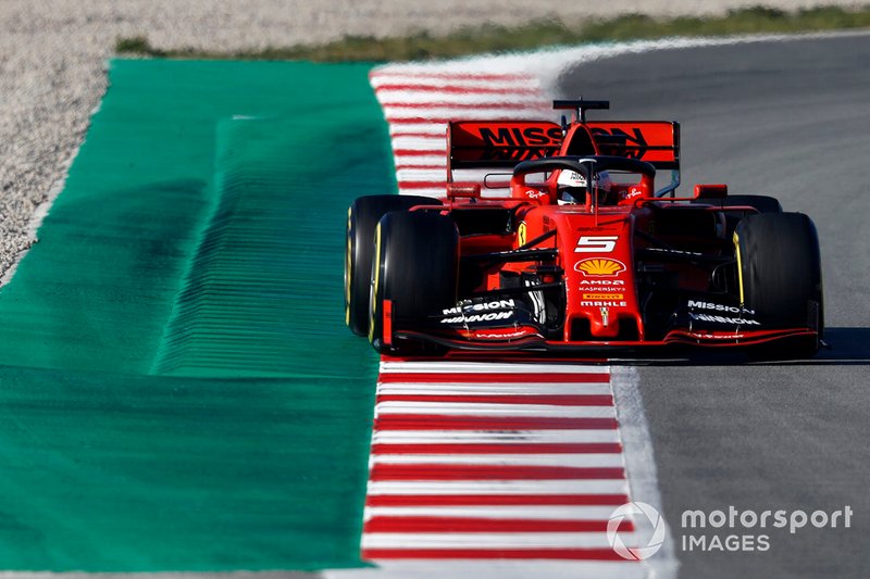 Sebastian Vettel, com a Ferrari SF90, fez o terceiro melhor tempo