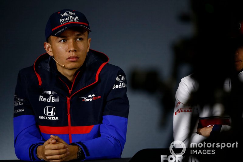 Alexander Albon, Toro Rosso, nella conferenza stampa