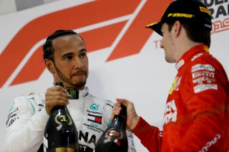 Podyum: Yarış galibi Lewis Hamilton, Mercedes AMG F1, 3. Charles Leclerc, Ferrari