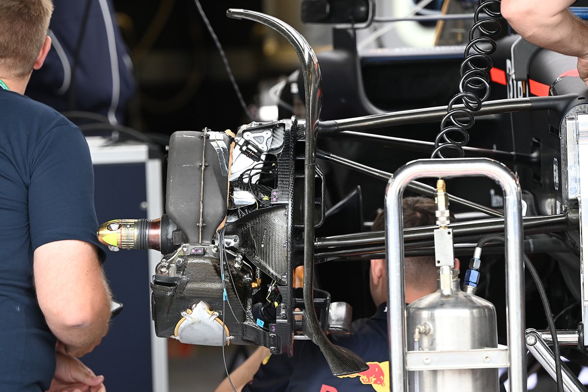 Detalle del tambor de freno del Red Bull RB18
