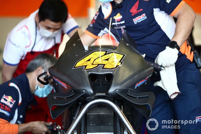 Detalle de la moto Honda MotoGP