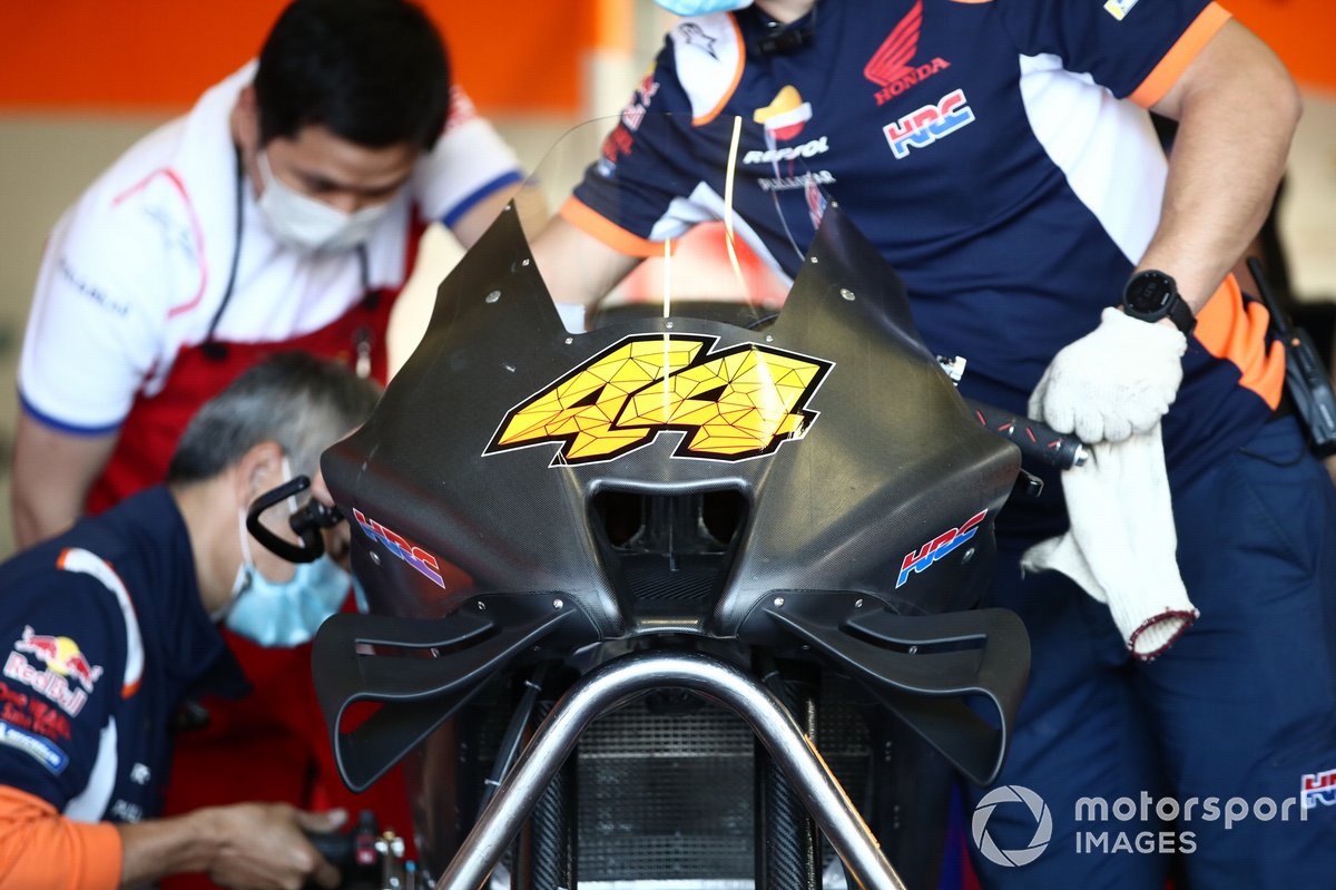 Detalle de la moto Honda MotoGP