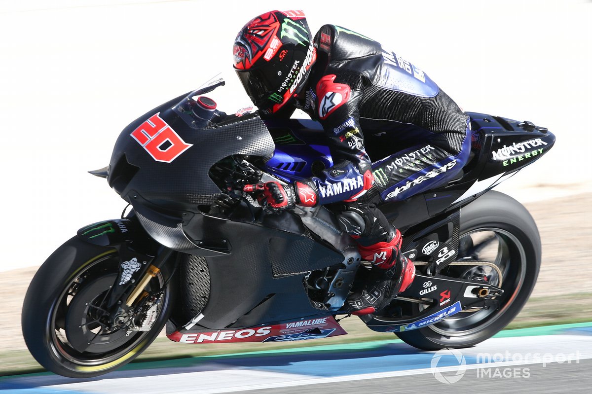 Fabio Quartararo avec un nouveau carénage sur la Yamaha