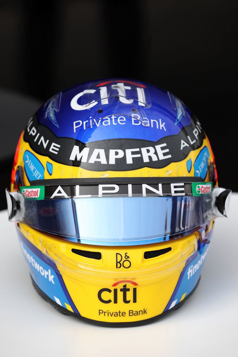 Helmet of Fernando Alonso, Alpine