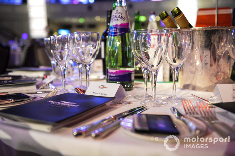 Table setting for Simon Lazenby