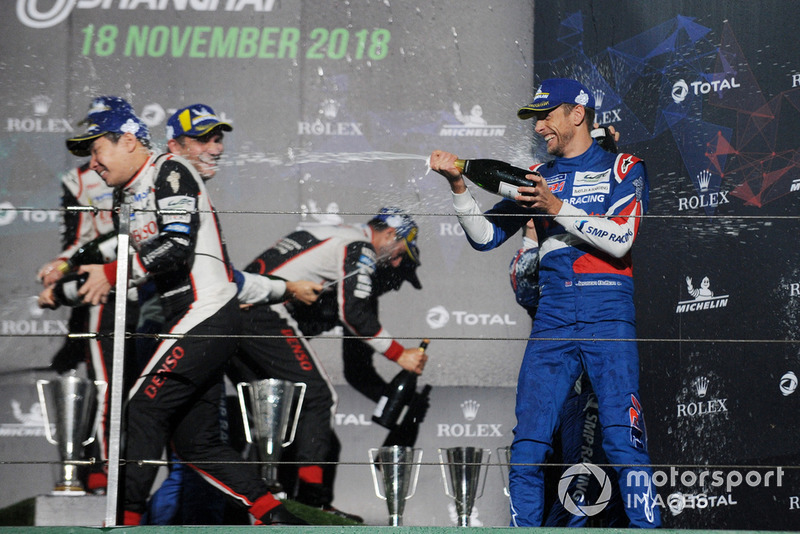 Third place overall Jenson Button, SMP Racing