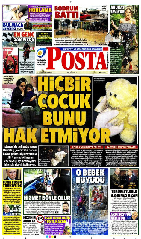 19 Kasım 2018 - Can Öncü haberini gazeteler nasıl gördü?