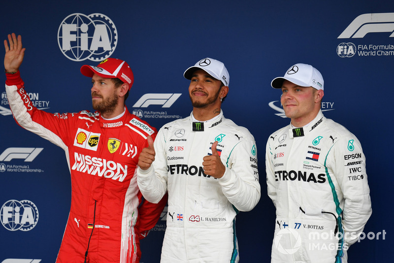 Sebastian Vettel, Ferrari, Lewis Hamilton, Mercedes AMG F1, Valtteri Bottas, Mercedes AMG F1