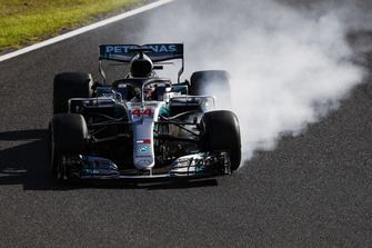 Lewis Hamilton, Mercedes AMG F1 W09, bloccaggio