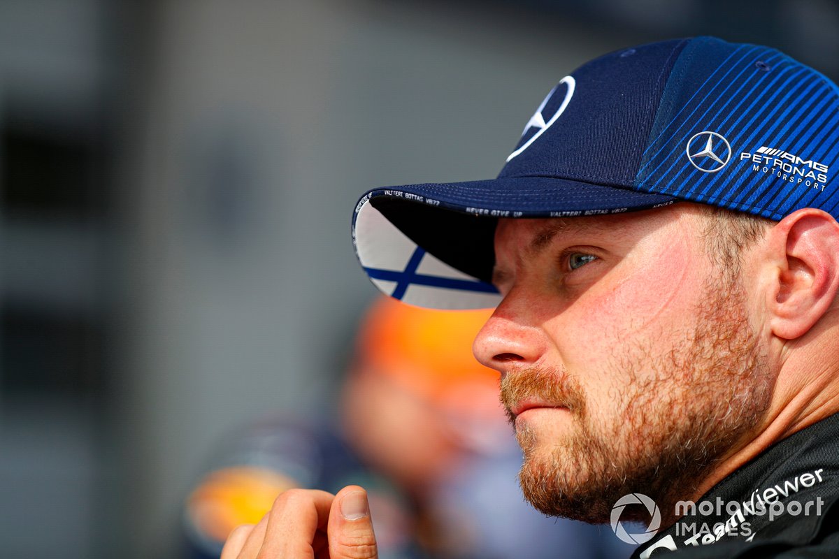 Valtteri Bottas, Mercedes, 2nd position, in Parc Ferme