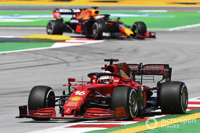 Charles Leclerc, Ferrari SF21, Max Verstappen, Red Bull Racing RB16B