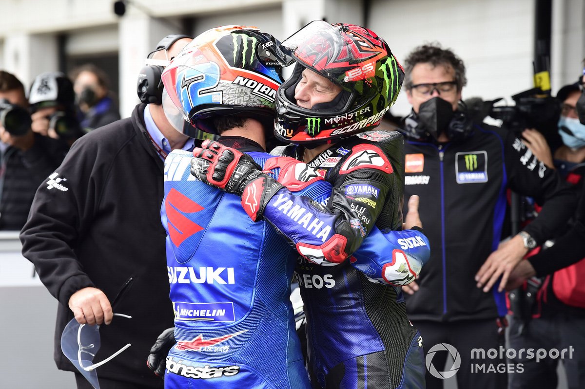 Alex Rins, Team Suzuki MotoGP, Fabio Quartararo, Yamaha Factory Racing