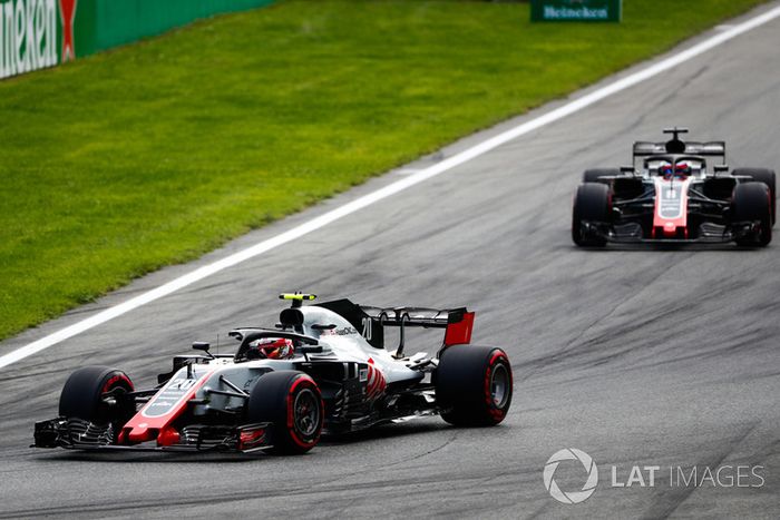 Kevin Magnussen, Haas F1 Team VF-18,  Romain Grosjean, Haas F1 Team VF-18 