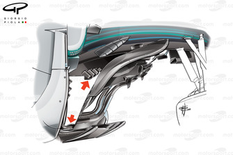 Mercedes F1 W09, barge board