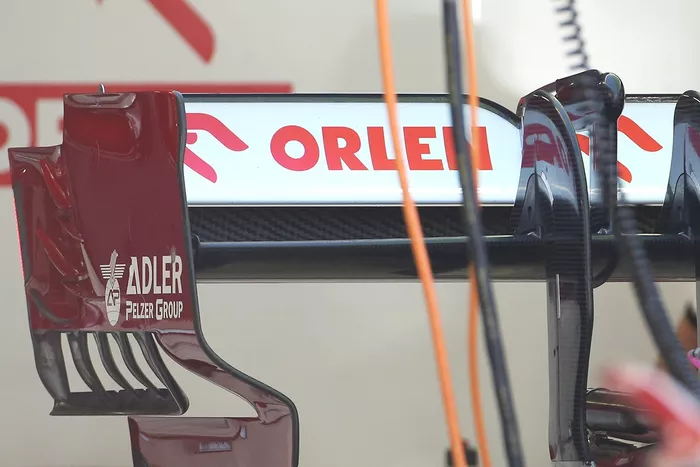 Detalle del alerón trasero del Alfa Romeo C39