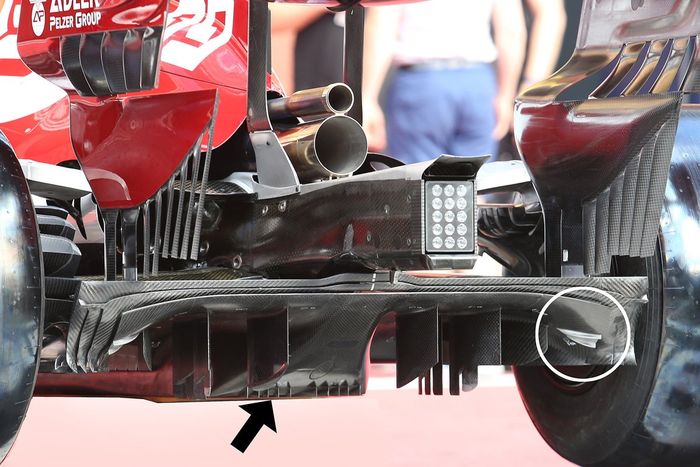 Detalle trasero del Alfa Romeo C39