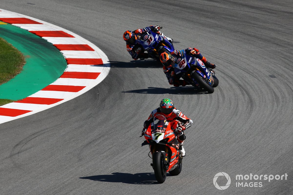 Chaz Davies, ARUBA.IT Racing Ducati, Michael van Der Mark, Pata Yamaha, Garrett Gerloff, GRT Yamaha