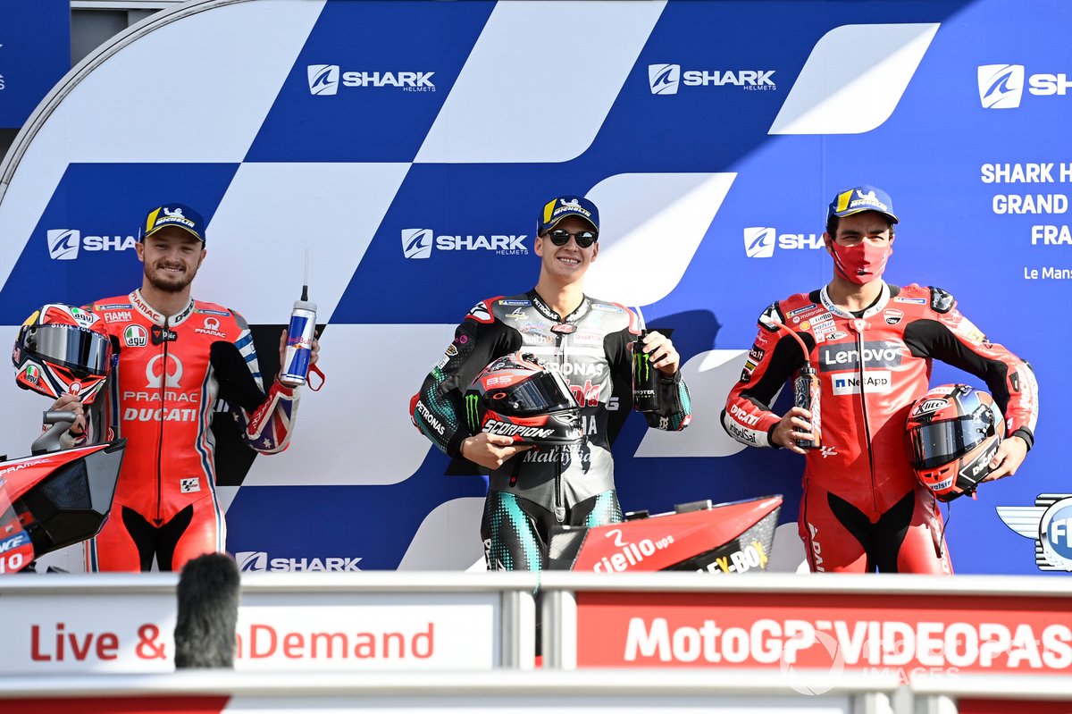 Jack Miller, Pramac Racing, Fabio Quartararo, Petronas Yamaha SRT, Danilo Petrucci, Ducati Team