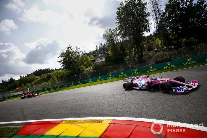 Sergio Pérez, Racing Point RP20, Charles Leclerc, Ferrari SF1000