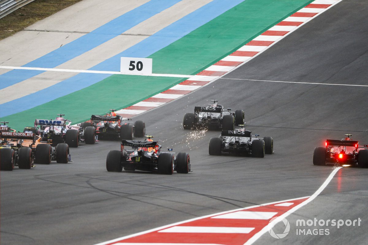 Lewis Hamilton, Mercedes F1 W11 Valtteri Bottas, Mercedes F1 W11, Charles Leclerc, Ferrari SF1000, Max Verstappen, Red Bull Racing RB16, Alex Albon, Red Bull Racing RB16