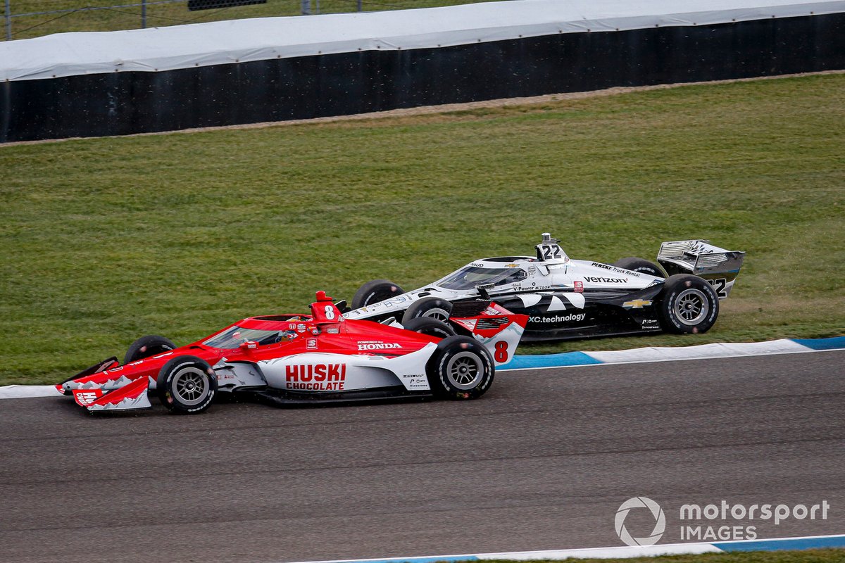 Marcus Ericsson, Chip Ganassi Racing Honda, Simon Pagenaud, Team Penske Chevrolet