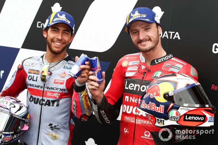 Ganador de la pole Enea Bastianini, Gresini Racing, Jack Miller, Ducati Team