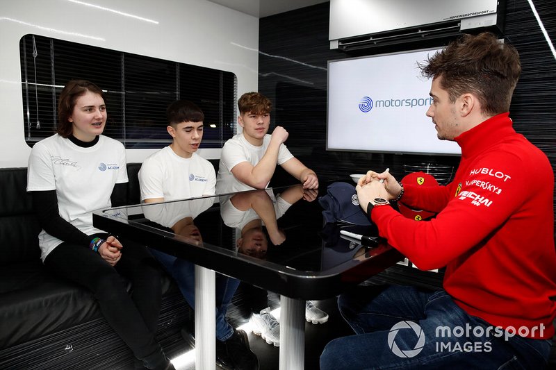 Charles Leclerc, Ferrari incontra i membri della Motorsport UK Academy