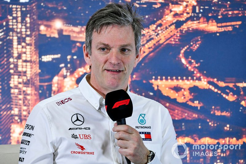 James Allison, Director Técnico de Mercedes AMG en la conferencia de prensa