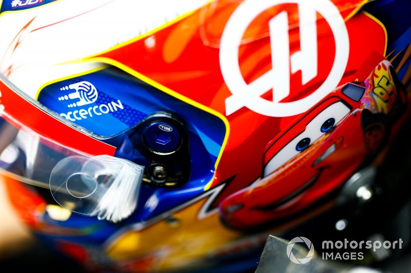 Design del casco di Romain Grosjean, Haas F1 Team