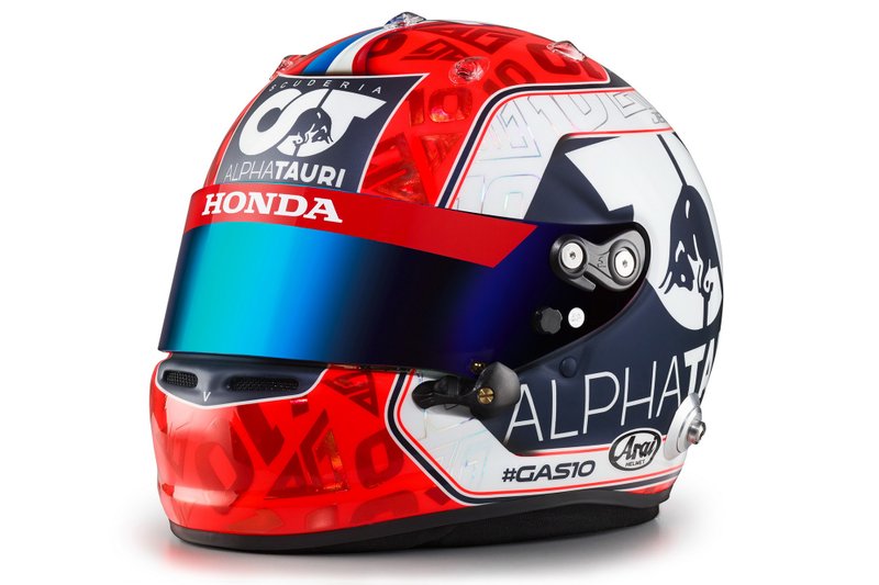 Casco de Pierre Gasly, AlphaTauri