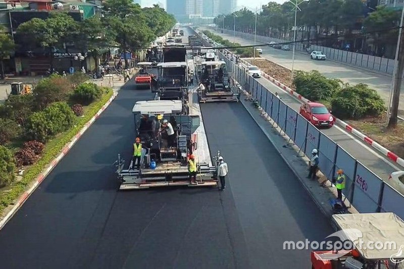 El circuito de F1 de Hanoi está en marcha