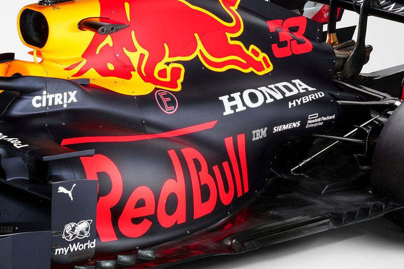 Red Bull Racing RB16: az autó oldalának már nincs háromszög alakja