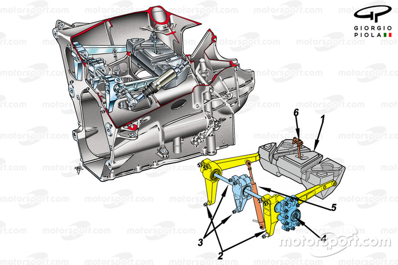 Ensamblaje del amortiguador del Renault R26