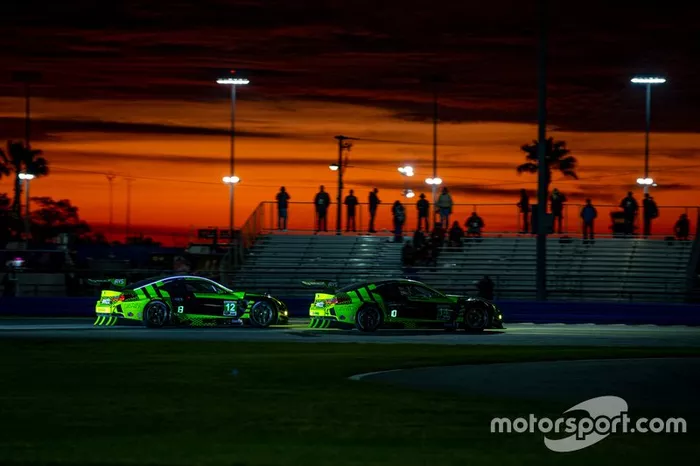#12 AIM Vasser Sullivan Lexus RC F GT3: Frank Montecalvo, Townsend Bell, Shane van Gisbergen, Aaron Telitz, #14 AIM Vasser Sullivan Lexus RC F GT3: Jack Hawksworth, Parker Chase, Michael De Quesada, Kyle Busch
