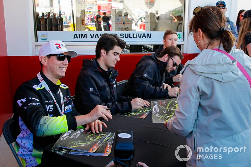 #14 AIM Vasser Sullivan Lexus RC-F GT3, GTD: Parker Chase, Jack Hawksworth, Michael De Quesada, Kyle Busch, autograph session