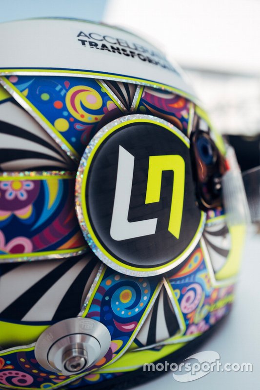 Capacete de Lando Norris, McLaren, para o GP do México