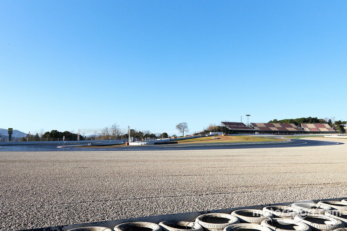 Trabajos de remodelación de la curva 10 del Circuit de Barcelona-Catalunya
