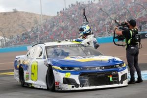 Chase Elliott, Hendrick Motorsports, Chevrolet Camaro NAPA Auto Parts, celebrates after winning the 2020 Nascar Cup Series Championship