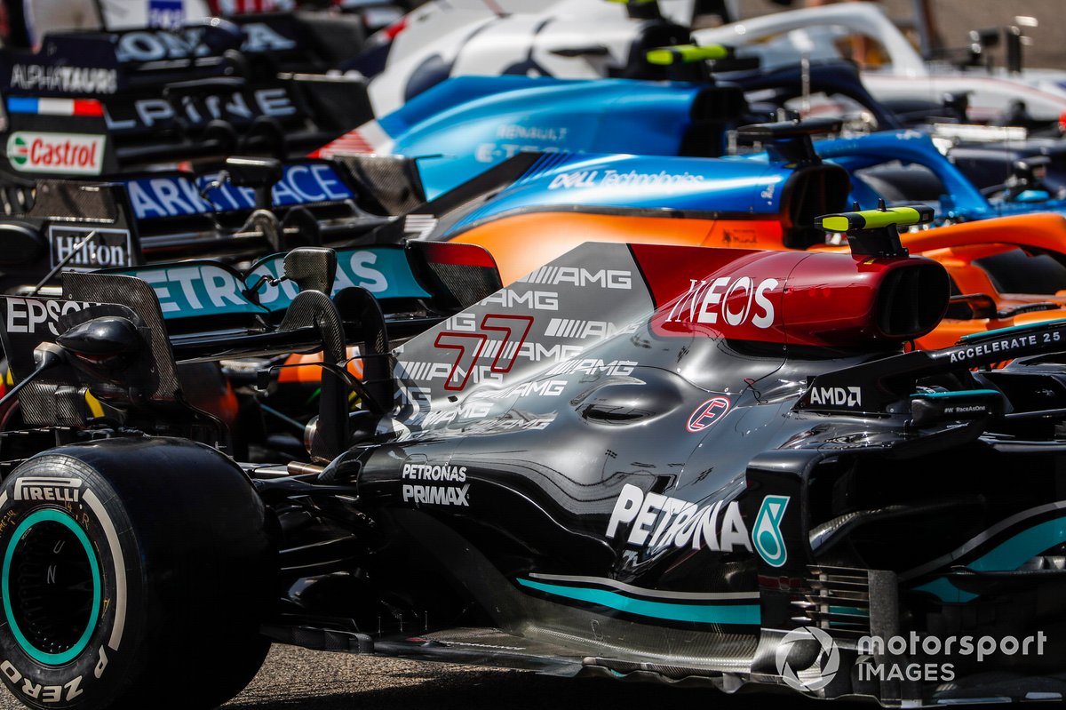 The car of Valtteri Bottas, Mercedes W12