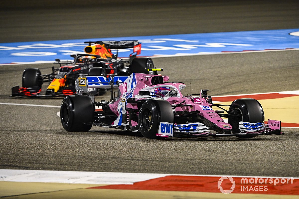 Lance Stroll, Racing Point RP20, Max Verstappen, Red Bull Racing RB16