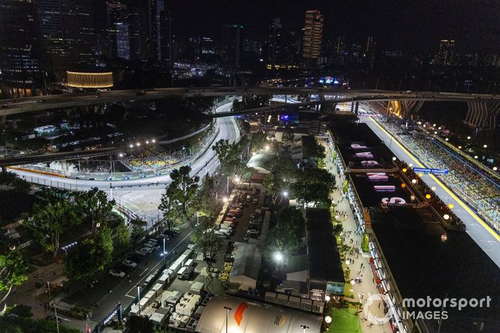 Vista aérea del circuito del GP de Singapur