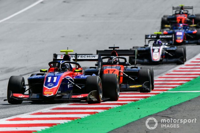 Devlin DeFrancesco, Trident, Richard Verschoor, MP Motorsport and Alexander Smolvar, ART Grand Prix 