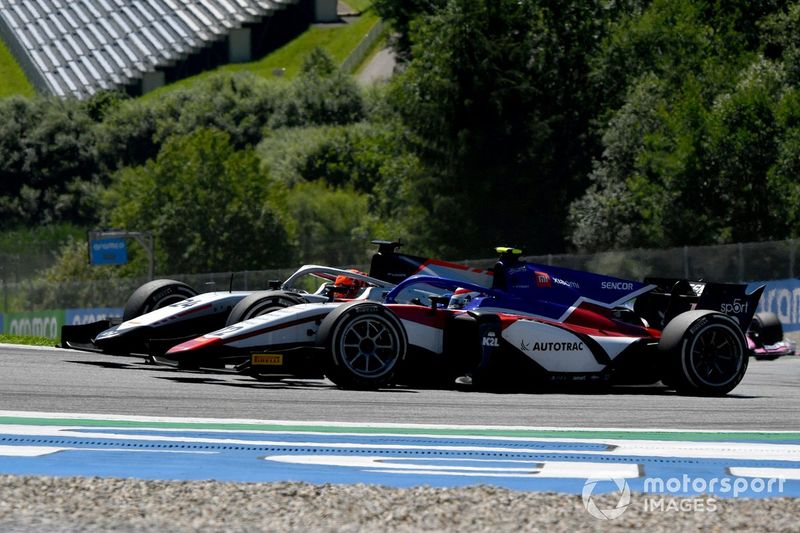 Nikita Mazepin, Hitech Grand Prix, y Pedro Piquet, Charouz Racing System
