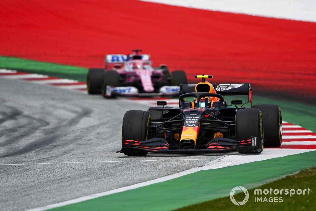 Alex Albon, Red Bull Racing RB16, Sergio Pérez, Racing Point RP20