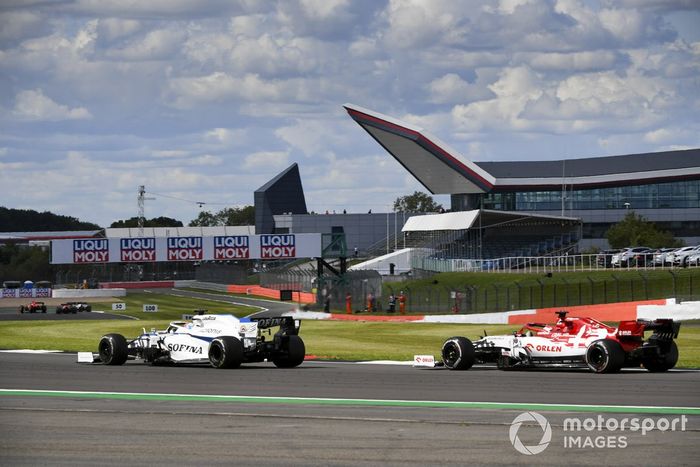 George Russell, Williams FW43, Kimi Raikkonen, Alfa Romeo Racing C39