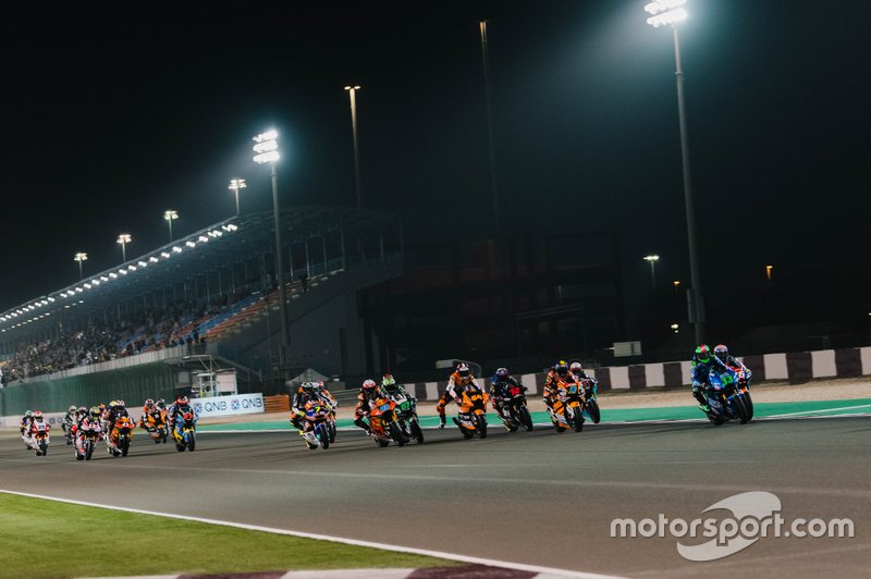 Start zum Moto2-Rennen 2020 in Doha