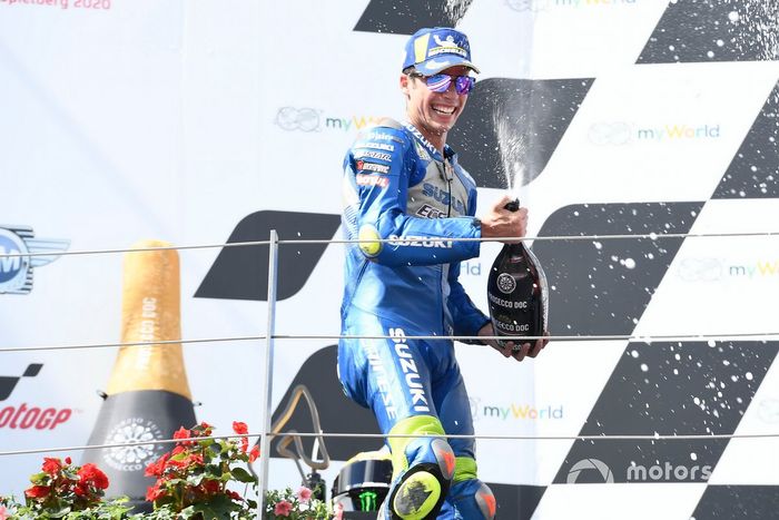 Podio: segundo lugar Joan Mir, Team Suzuki MotoGPMiller, Pramac Racing