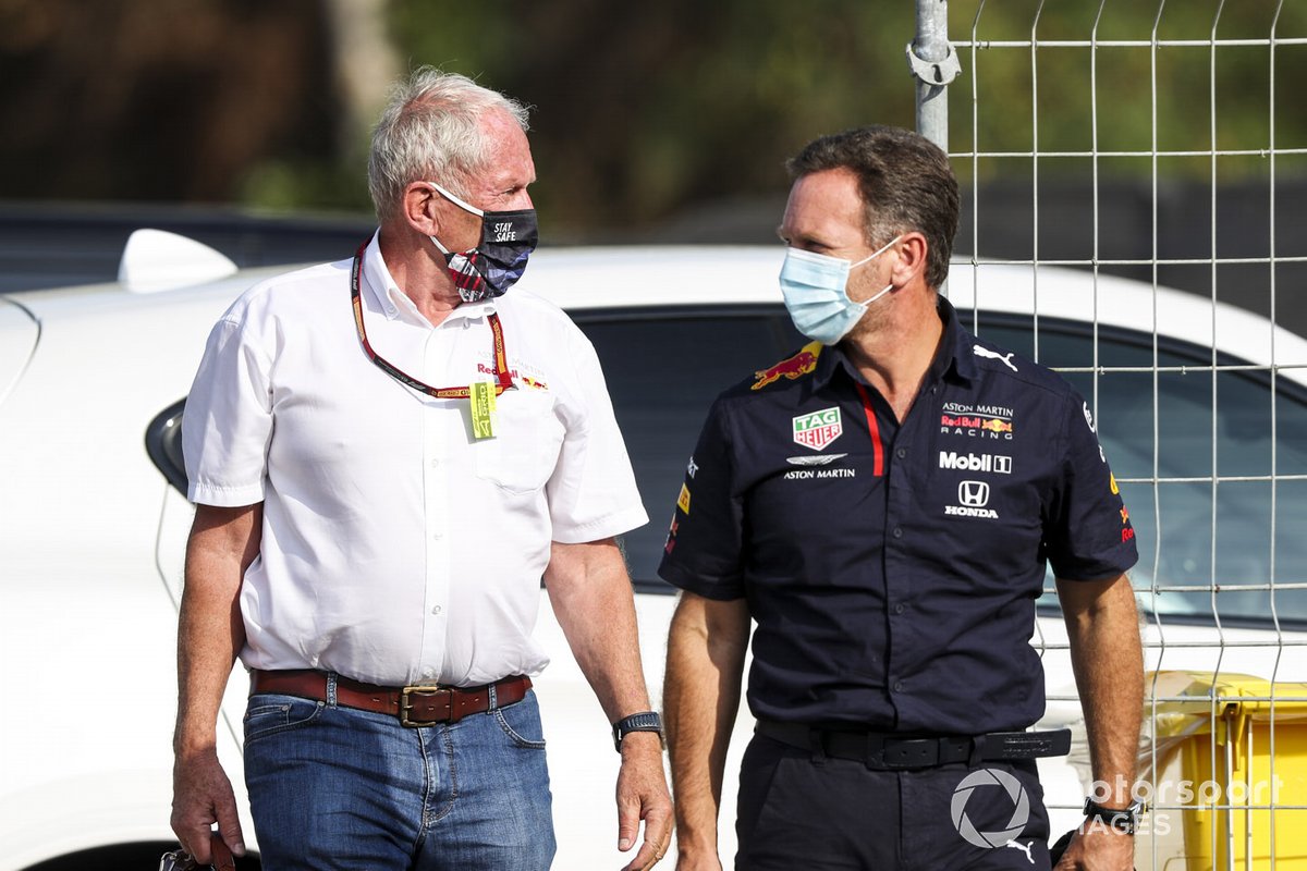 Helmut Marko, Consultant, Red Bull Racing and Christian Horner, Team Principal, Red Bull Racing 